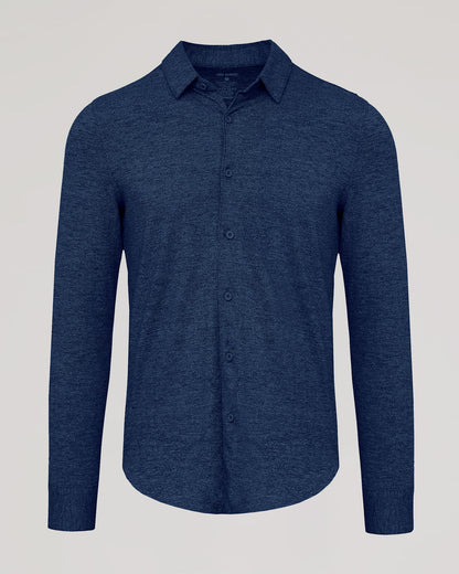 Dark Heather Navy Long Sleeve Do-It-All Comfort Shirt