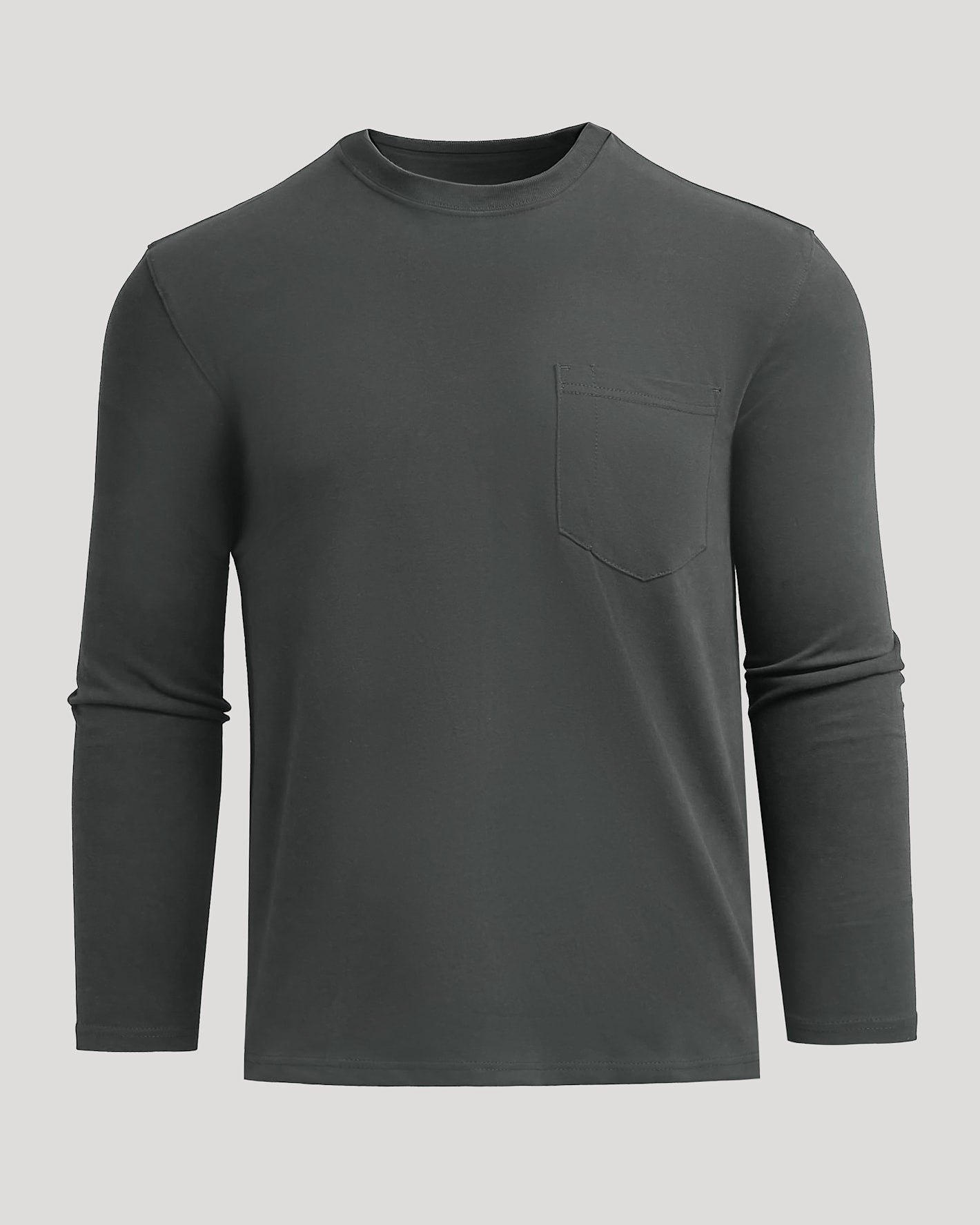 Carbon Heavyweight Long Sleeve Pocket Crew