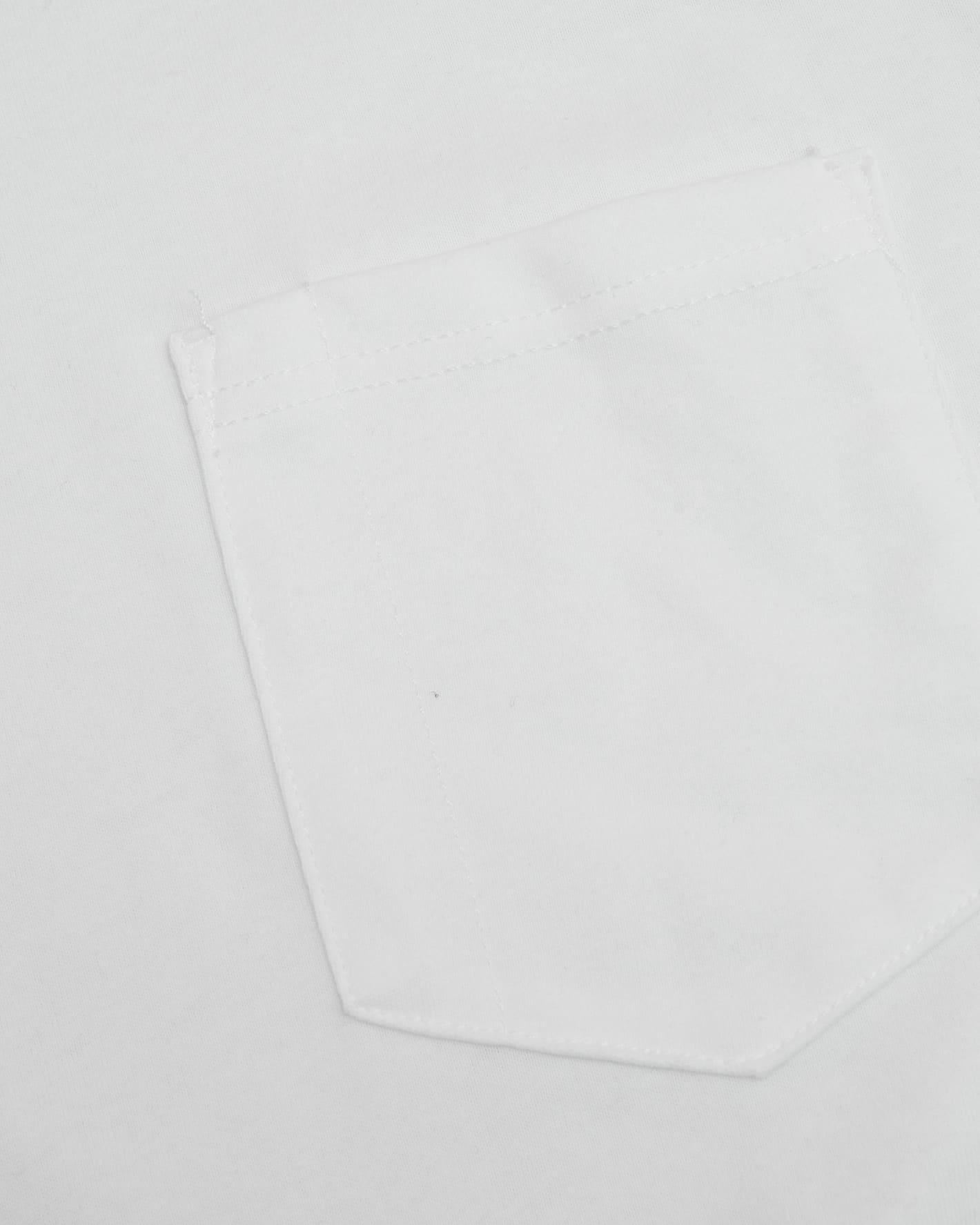 White Heavyweight Long Sleeve Pocket Crew 2-PacK
