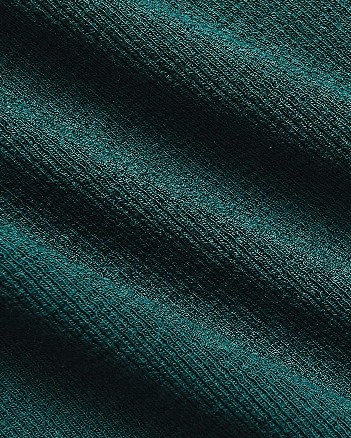 Womens Deep Emerald Ribbed Long Sleeve Scoop Neck Tee
