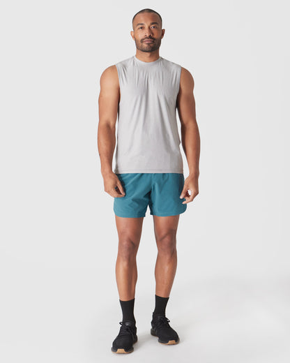 Light Heather Gray Active Sleeveless Muscle Tee