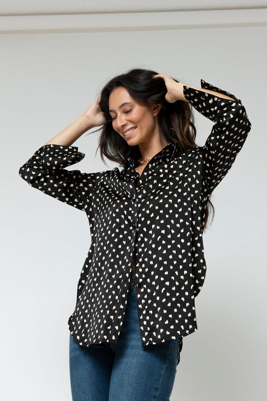Black Ivory Silky Charlie Shirt -sale
