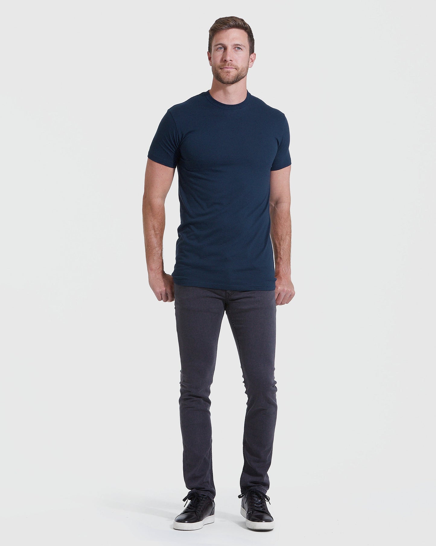 Straight Hem Crew Neck T-Shirt 10-Pack