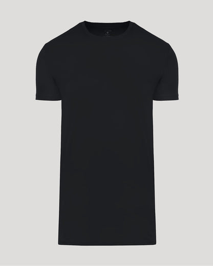 Black Tall Pima Cotton Blend Crew