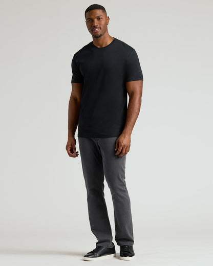 Black Tall Pima Cotton Blend Crew