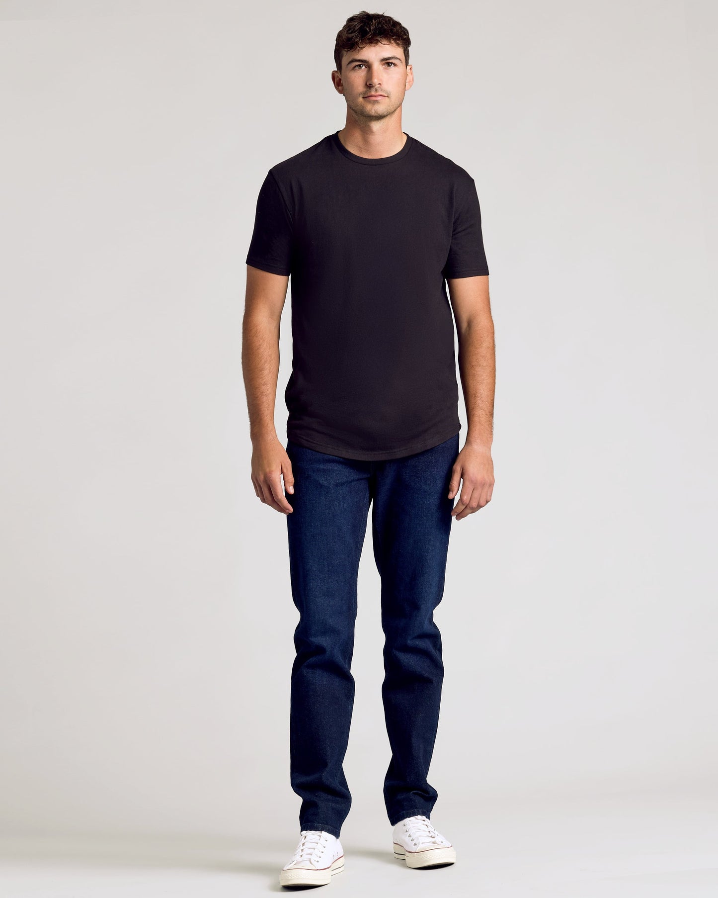 Black Classic Tall Curved Hem Crew 10-Pack