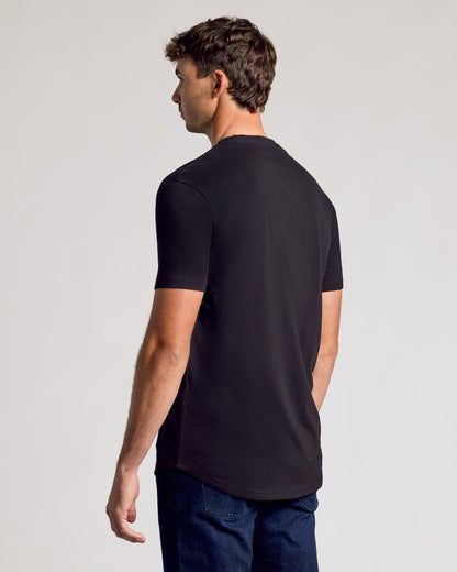 Black Classic Tall Curved Hem Crew 10-Pack