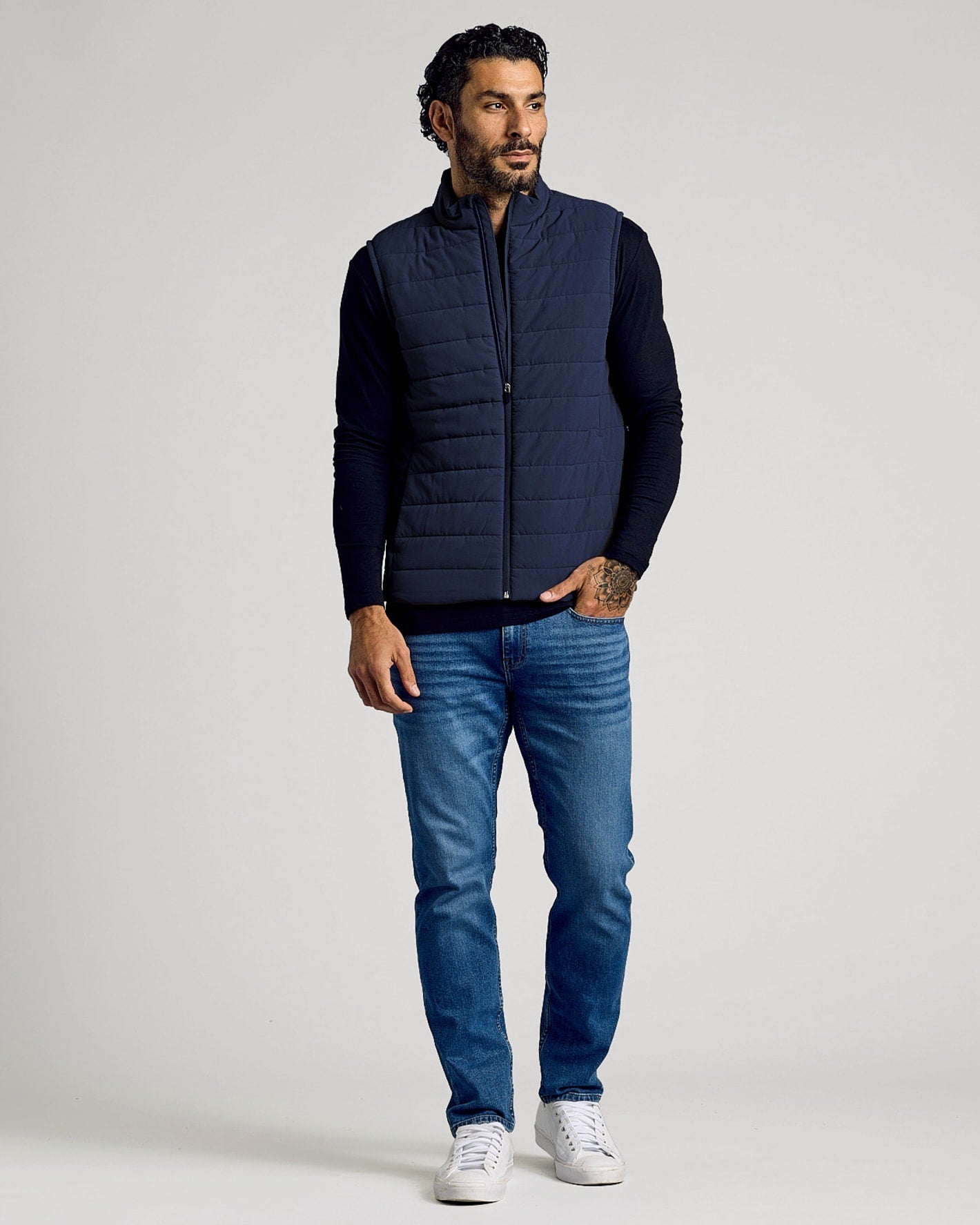 Navy Puffer Vest