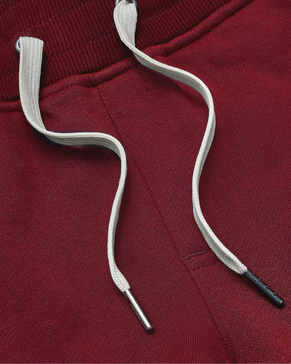 Dark Maroon Fleece French Terry Joggers