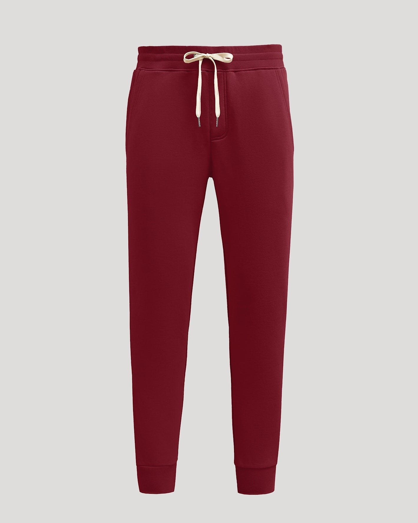 Dark Maroon Fleece French Terry Joggers