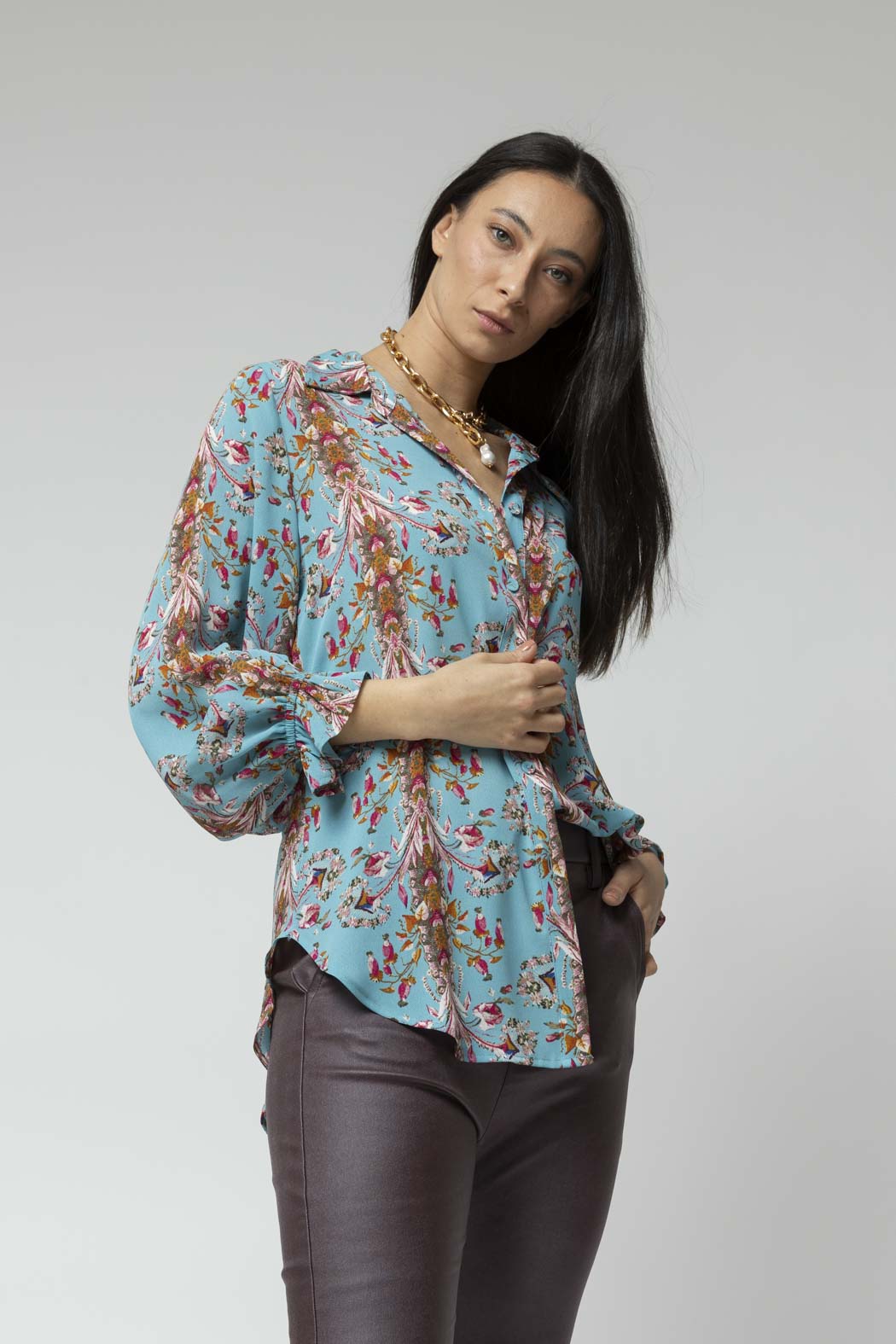 Blue Milano Print Shirt