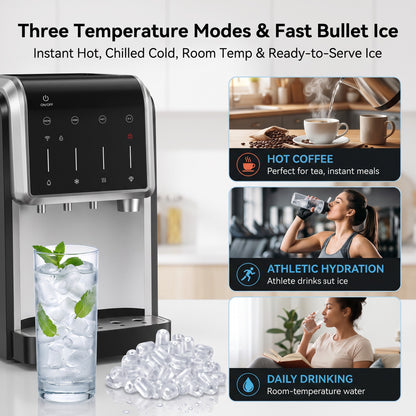 Smart 5-in-1 Bottom-Loading Water Dispenser – Built-In Ice Maker for Convenient Home Hydration