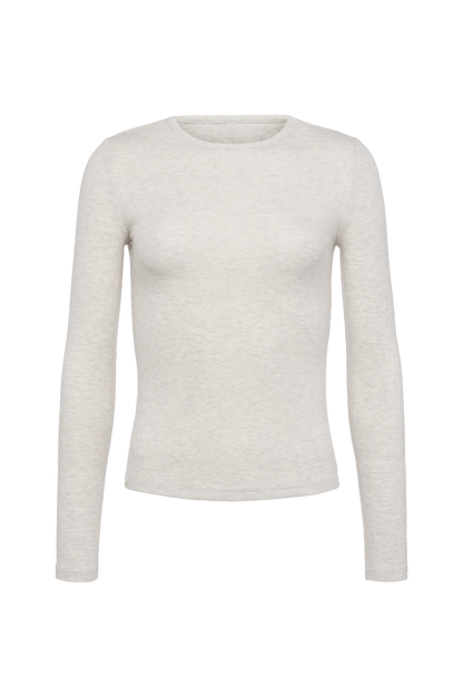Slinky Rib Long Sleeve Shirt | Heather Fog