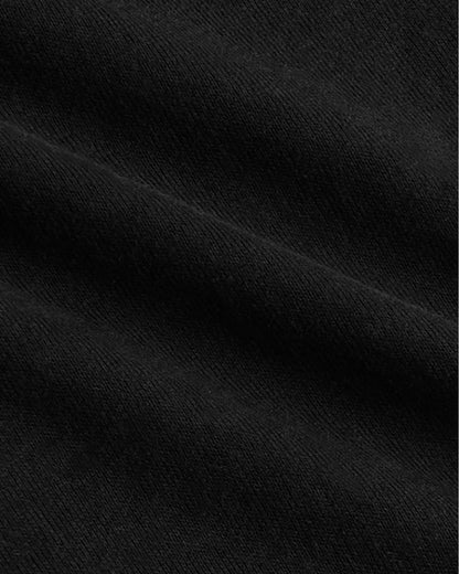 Boys' Black Classic Long Sleeve Curved Hem Crew