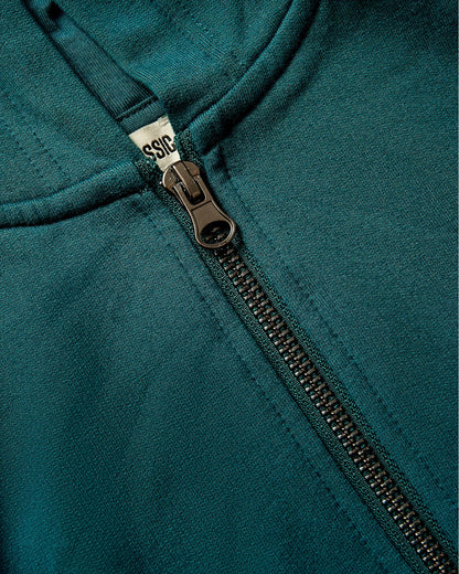 Girls Deep Emerald Cropped Zip Hoodie