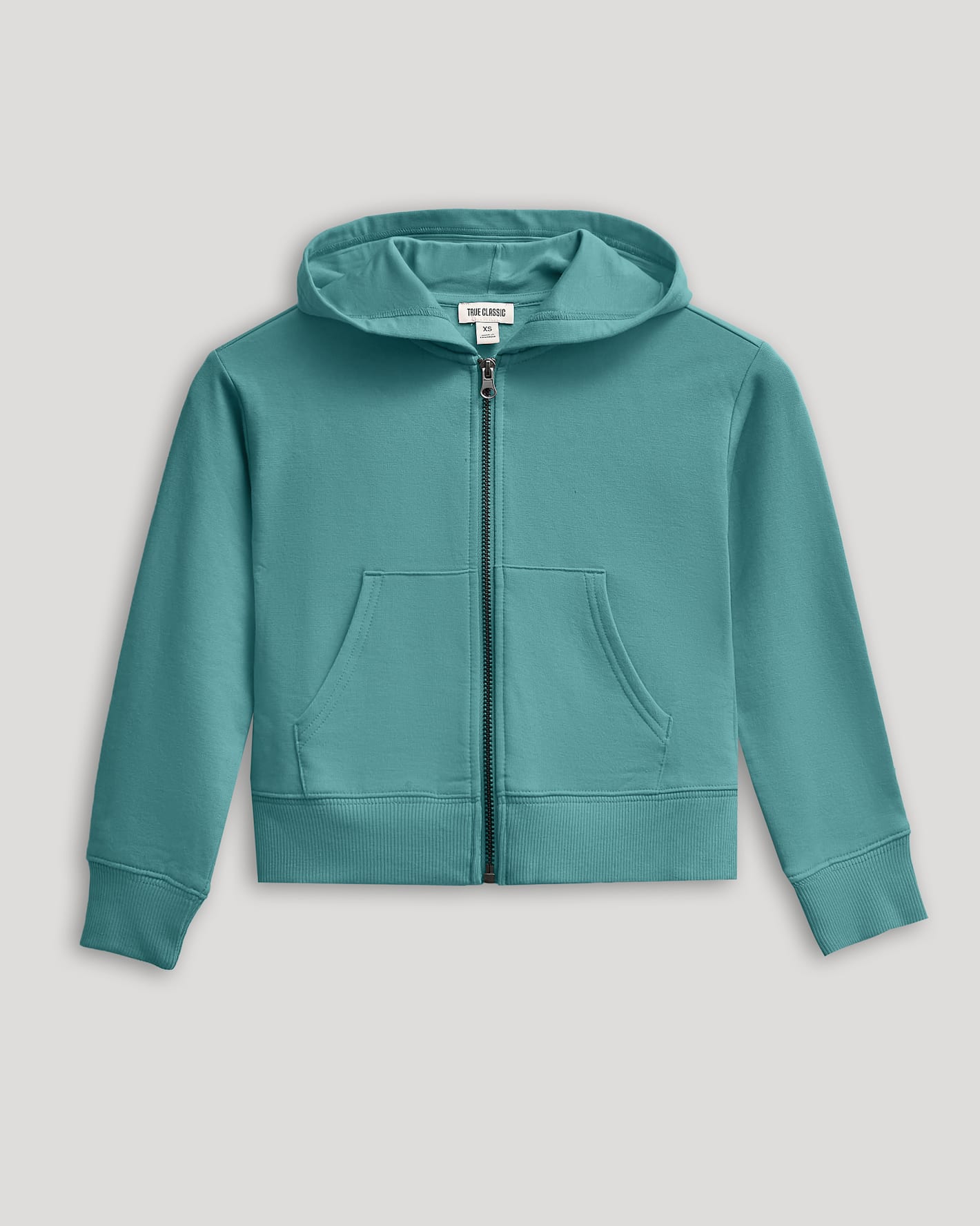 Girls Stormcloud Cropped Zip Hoodie