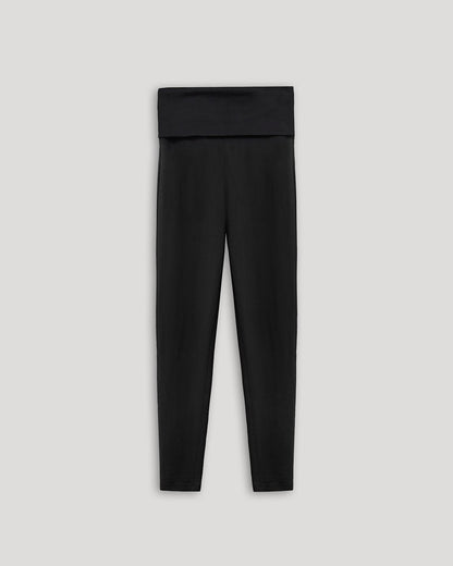 Girls Black Foldover Leggings