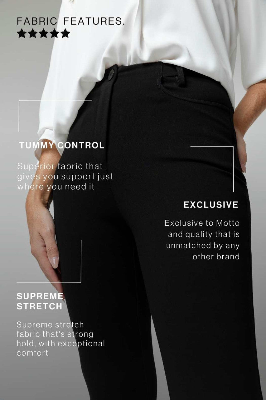 Black Ponte Easy Fit Pant