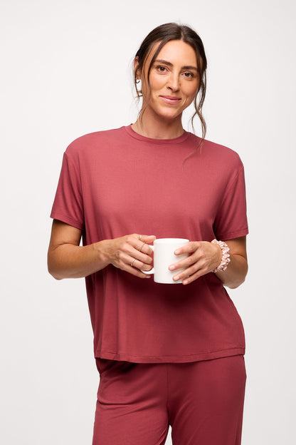 Boyfriend Pajama Tee | Mauve