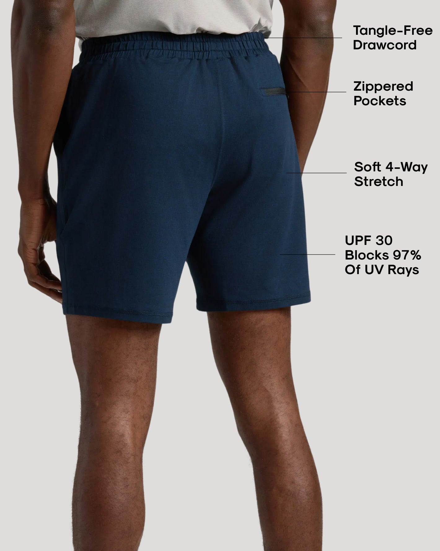Dark Heather Navy Active Comfort Shorts