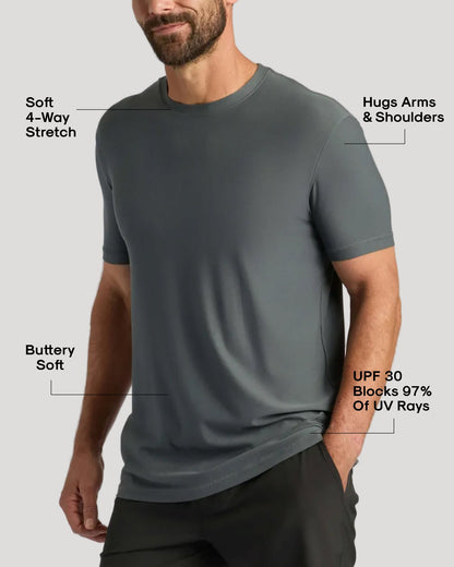 Carbon Active Crew Neck Tee