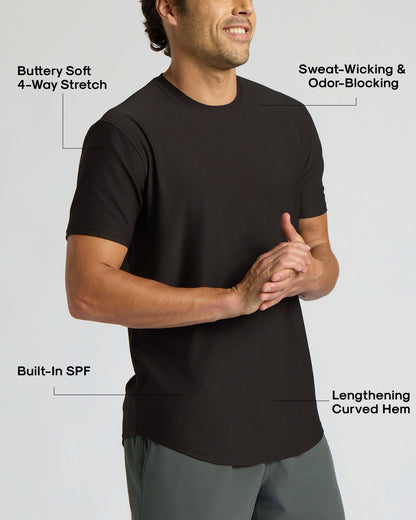 Active Curved Hem Crew 3-Pack
