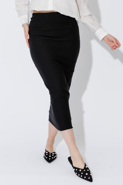 Black Double Layer Tube Skirt