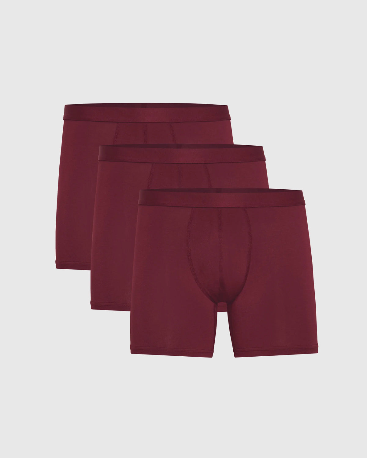 Burgundy Boxer Briefs 3-Pack