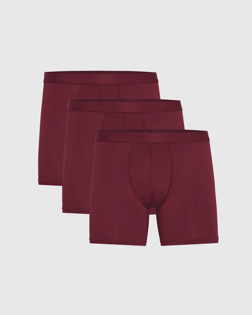 Burgundy Boxer Briefs 3-Pack
