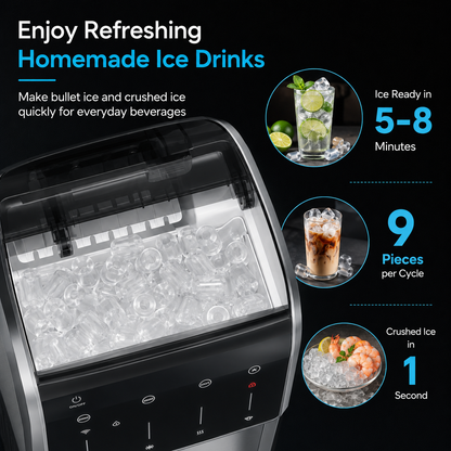 Smart 5-in-1 Bottom-Loading Water Dispenser – Built-In Ice Maker for Convenient Home Hydration
