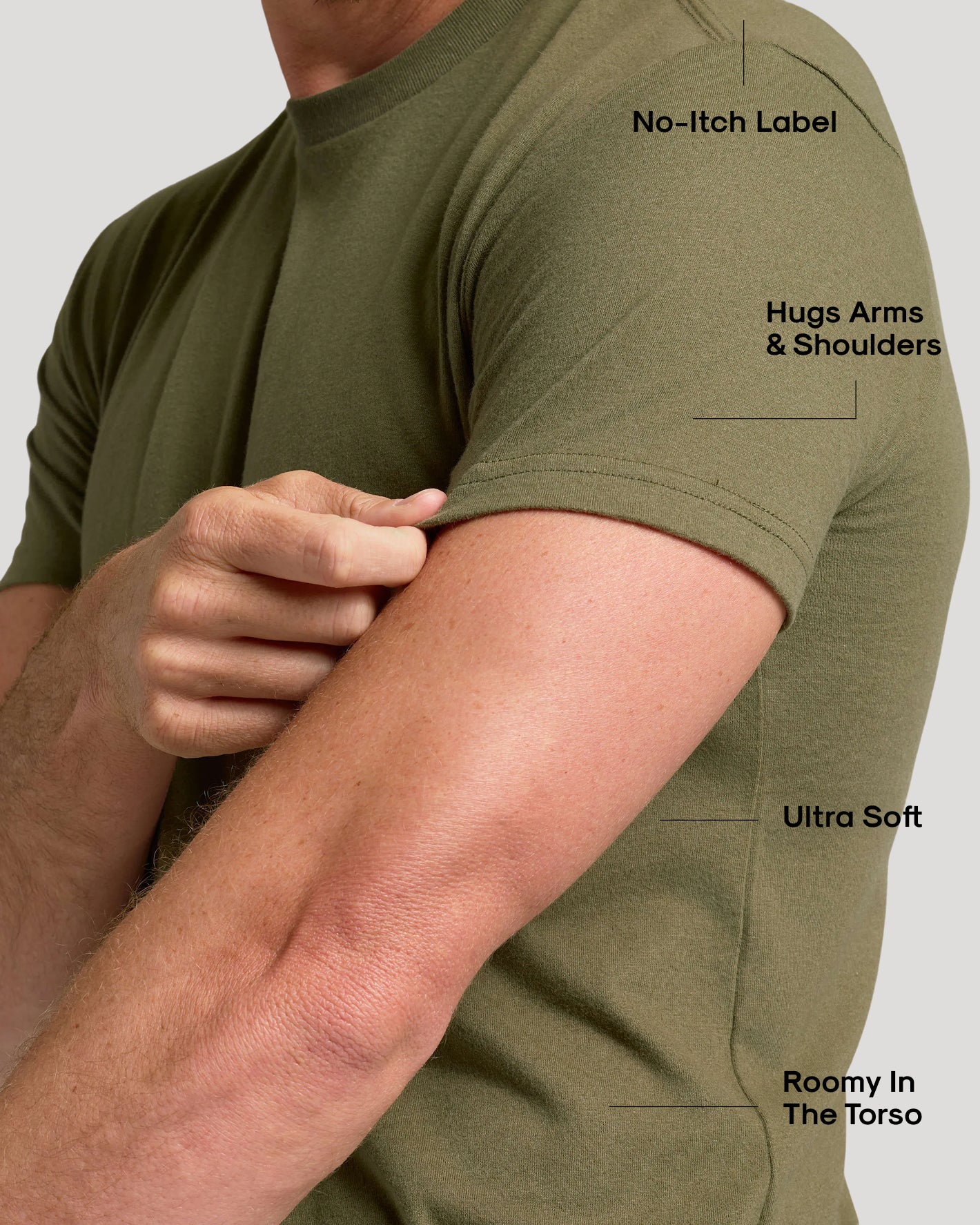 Military Green Classic Crew Neck
