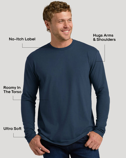 Navy Classic Long Sleeve Crew Neck