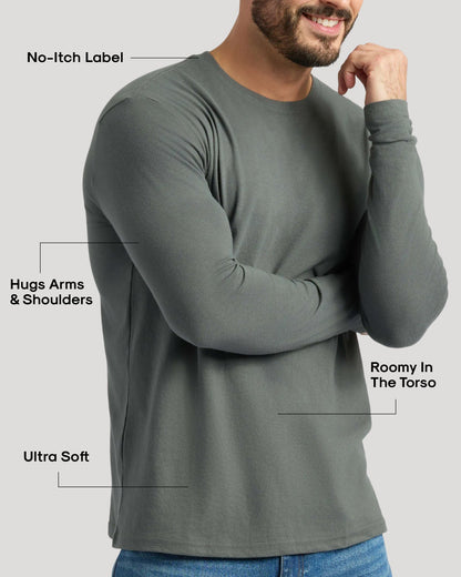 Carbon Classic Long Sleeve Crew Neck