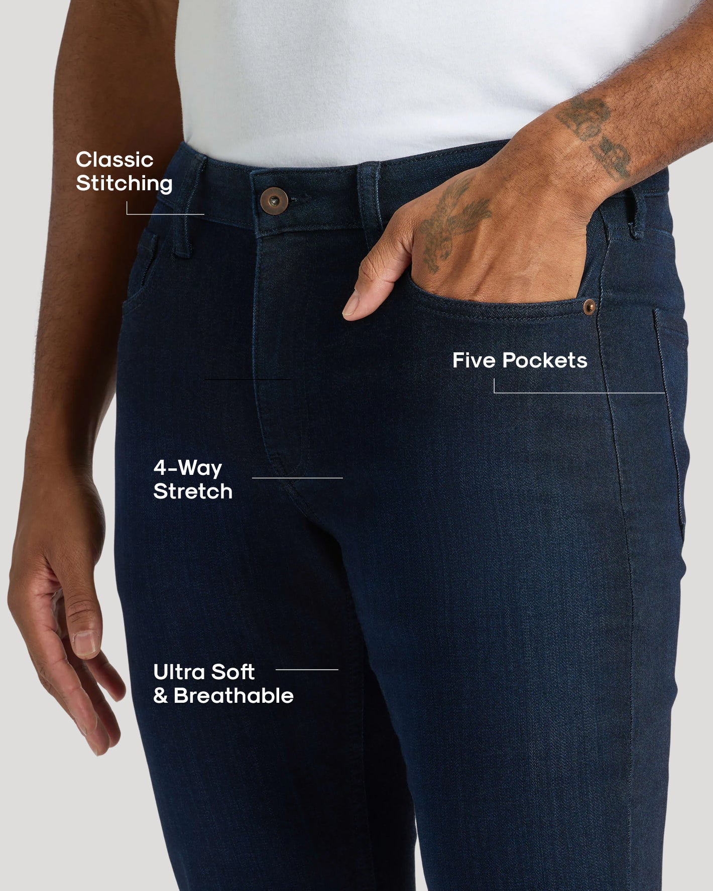 Indigo Wash Slim Comfort Stretch Jeans