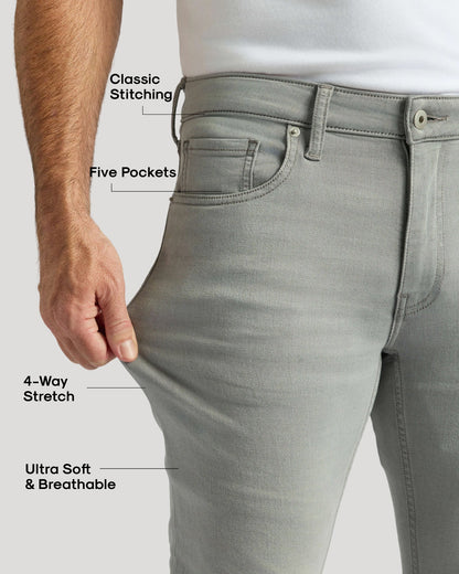 Medium Gray Wash Slim Comfort Stretch Jeans