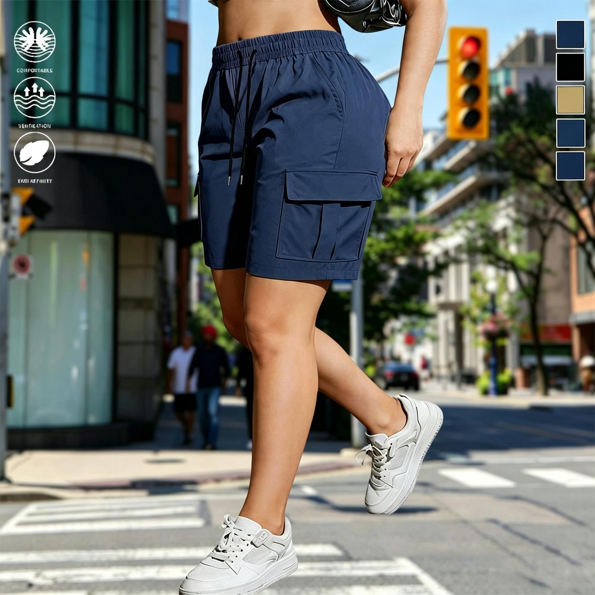 Women’s Outdoor Cargo Shorts – Multi-Pocket Design for Everyday Adventures