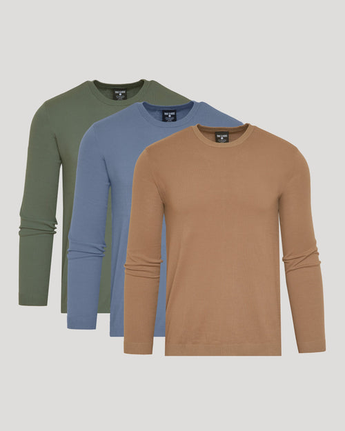 Dressy Crew Neck Sweater 3-Pack