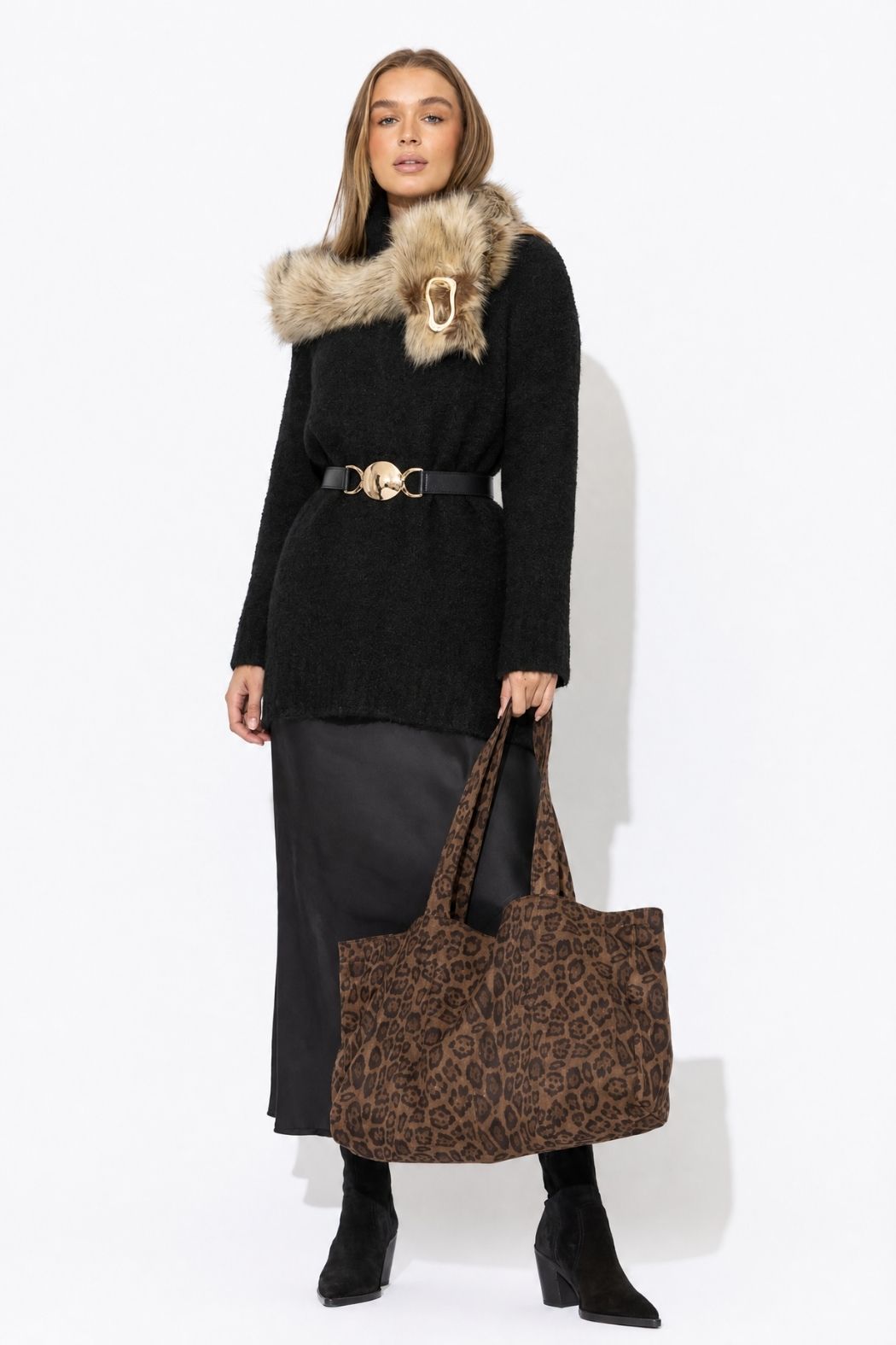 Black Roll Neck Tunic