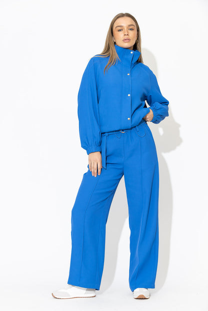 Blue Euro Pintuck Pant