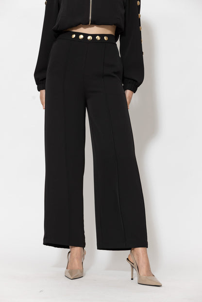 Black Euro Stud Pant