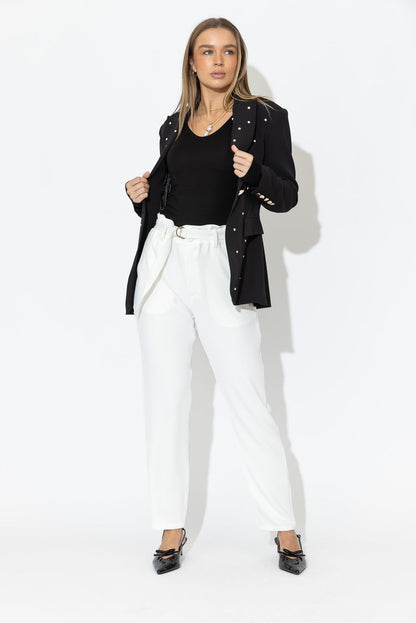 Black Euro Pearl Mia Blazer