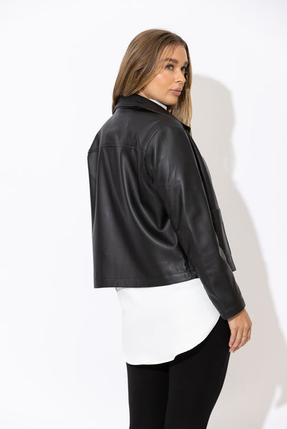 Black Faux Leather Jacket