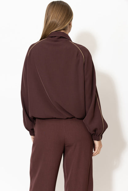 Burgundy Lustra Athleisure Jacket