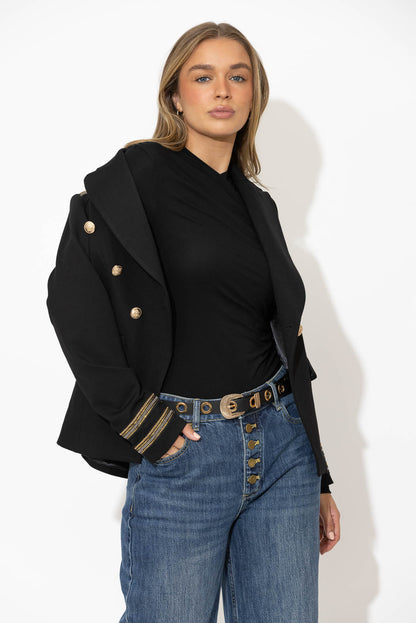 Black Tencel Livvie Top