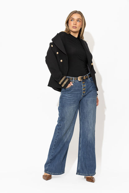 Black Tencel Livvie Top