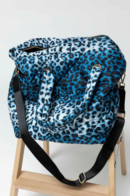 Blue Animal Quilted Tote Bag