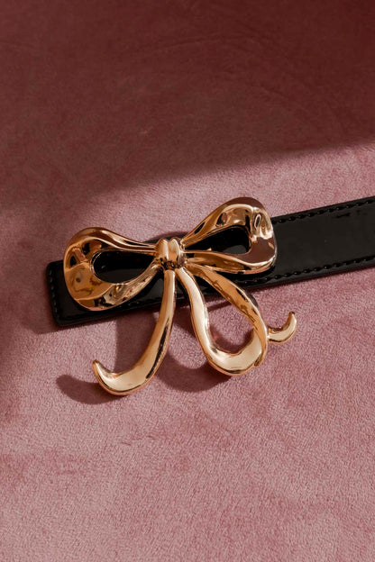 Black Bow Belt Black S/M