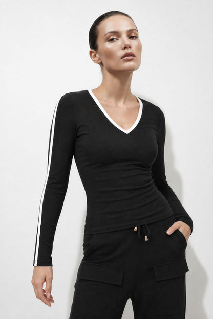 Black Tencel Sport Top
