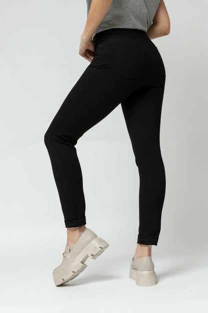 Black Ponte Slim Pants