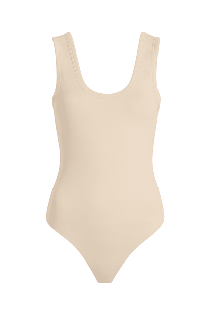 Seamless Scoop Tank Bodysuit | Bone
